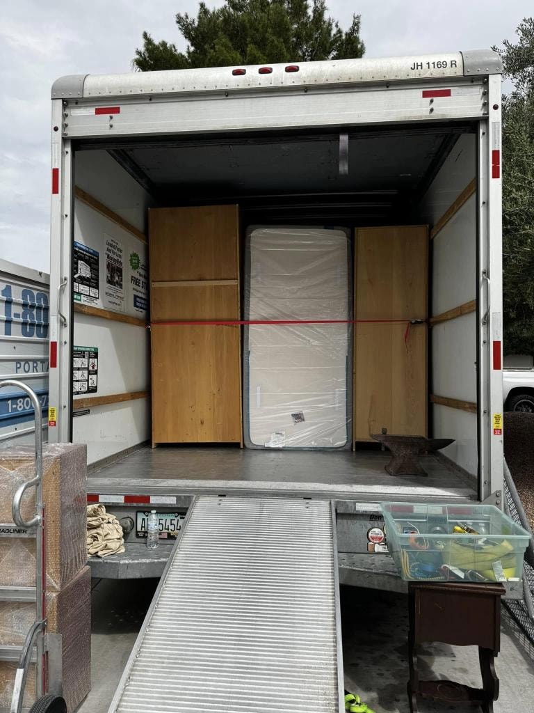 Furniture secured for the road